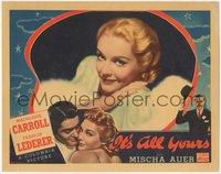 6t0738 IT'S ALL YOURS LC 1937 wonderful close up of beautiful blonde Madeleine Carroll, rare!