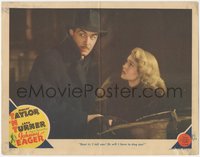 6t0740 JOHNNY EAGER LC 1942 Lana Turner tells Robert Taylor to beat it or she'll slug him, rare!