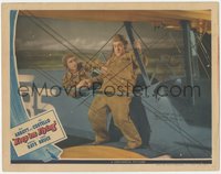6t0744 KEEP 'EM FLYING LC 1941 great image of Bud Abbott steadying Lou Costello on bi-plane wing!