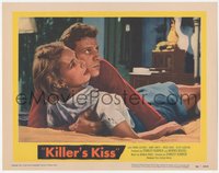 6t0745 KILLER'S KISS LC #2 1955 early Stanley Kubrick film noir, c/u of scared young lovers on bed!