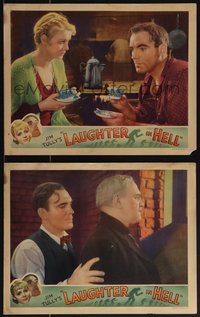 6t0964 LAUGHTER IN HELL 2 LCs 1933 Pat O'Brien regrets loving women like Gloria Stuart!