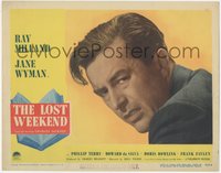 6t0751 LOST WEEKEND LC #2 1945 best close up of alcoholic Ray Milland, directed by Billy Wilder!