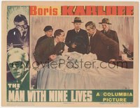 6t0755 MAN WITH NINE LIVES LC 1940 Pryor & Bennett watch Karloff bring witness back to life!