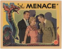 6t0760 MENACE LC 1932 great image of young worried Bette Davis being threatened, ultra rare!