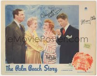 6t0013 PALM BEACH STORY signed LC 1942 by Claudette Colbert, Joel McCrea, Mary Astor AND Rudy Vallee!