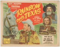 6t0624 RAINBOW OVER TEXAS TC 1946 great image of Roy Rogers, Trigger, Dale Evans & Gabby Hayes!