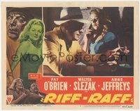 6t0784 RIFF-RAFF LC #2 1947 c/u of sexy Anne Jeffreys w/phone watching Pat O'Brien in shadows!