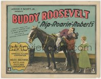 6t0630 RIP ROARIN' ROBERTS TC 1924 great image of cowboy hero Buddy Roosevelt, ultra rare!