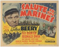 6t0633 SALUTE TO THE MARINES TC 1943 Wallace Beery in WWII, Fay Bainter, Reginald Owen, rare!