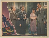 6t0790 SHADOW OF A DOUBT LC 1943 Hume Cronyn studying Joseph Cotten smoking cigar, Alfred Hitchcock!