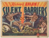 6t0637 SILENT BARRIERS TC 1937 great art of two giants tearing down mountain by Kulz, Richard Arlen