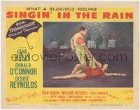 6t0792 SINGIN' IN THE RAIN LC #7 1952 close up of Gene Kelly dancing with sexiest Cyd Charisse!