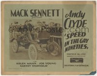 6t0642 SPEED IN THE GAY NINETIES TC 1932 great image of race car driver Andy Clyde, ultra rare!