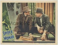 6t0798 SPIDER WOMAN LC 1944 c/u of Basil Rathbone as Sherlock Holmes & Nigel Bruce over dead body!