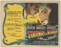 6t0643 STAIRWAY TO HEAVEN TC 1947 David Niven, Kim Hunter, Michael Powell, Emeric Pressburger, rare!