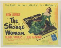 6t0644 STRANGE WOMAN TC 1946 sexy Hedy Lamarr sitting on Ben Ames Williams' whispered about book!