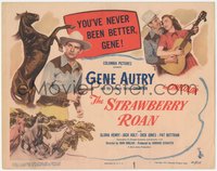 6t0645 STRAWBERRY ROAN TC 1947 Gene Autry & his famous horse Champion, Gloria Henry, ultra rare!