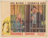 6t0802 SULLIVAN'S TRAVELS LC 1941 best image of Veronica Lake & Joel McCrea in jail, Preston Sturges