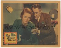 6t0805 THAT CERTAIN WOMAN LC 1937 close up of worried Bette Davis & Ian Hunter, ultra rare!