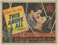 6t0654 THIS ABOVE ALL TC 1942 Tyrone Power & Joan Fontaine have a great love in World War II, rare!