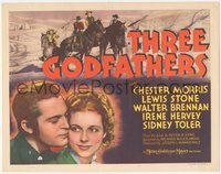 6t0655 THREE GODFATHERS TC 1936 Chester Morris, Irene Hervey, Lewis Stone, Brennan, ultra rare!