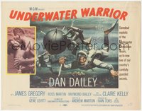 6t0659 UNDERWATER WARRIOR TC 1958 cool art of underwater demolition team scuba diver Dan Dailey!