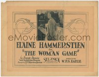 6t0664 WOMAN GAME TC 1920 Elaine Hammerstein's family goes broke & turns to scandal, ultra rare!