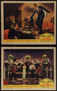 6t0976 YOU WERE NEVER LOVELIER 2 LCs 1942 great images of Fred Astaire, Menjou, Cugat and band!