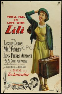 6t1206 LILI 1sh 1952 you'll fall in love with sexy young Leslie Caron, full-length art!