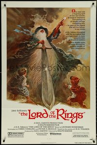 6t1214 LORD OF THE RINGS 1sh 1978 Ralph Bakshi cartoon from J.R.R. Tolkien, Tom Jung art!