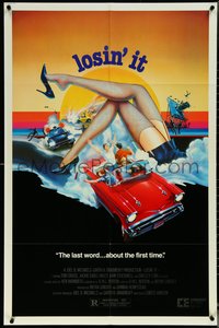 6t1215 LOSIN' IT 1sh 1983 young Tom Cruise, cool different sexy artwork of legs & car!