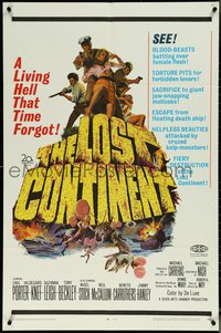 6t1216 LOST CONTINENT 1sh 1968 Hammer sci-fi, great images of sexy girl in peril!