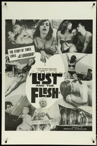 6t1222 LUST & THE FLESH 1sh 1965 three loves, all forbidden, forbidden love affairs, ultra rare!