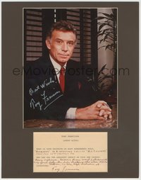6t0020 ANTHONY FRANCIOSA signed 4x7 paper AND signed color REPRO photo in 11x14 display 1980s cool!