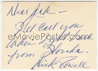 6t0127 DICK POWELL signed 3x4 card 1940s it can be framed together with a vintage of repro photo!