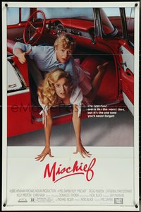 6t1242 MISCHIEF 1sh 1985 Doug McKeon & sexiest Kelly Preston falling out of car!