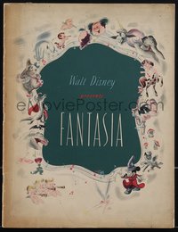 6t0439 FANTASIA roadshow souvenir program book 1940 Disney musical cartoon classic in Fantasound!