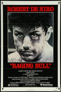 6t1304 RAGING BULL 1sh 1980 Hagio art of Robert De Niro, Martin Scorsese boxing classic!