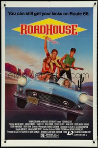 6t1319 ROADHOUSE 66 1sh 1984 early Willem Dafoe, Judge Reinhold with sexy girls in car, ultra rare!