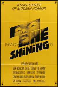 6t1346 SHINING studio style 1sh 1980 Stephen King & Stanley Kubrick, iconic art by Saul Bass!