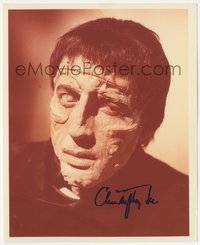 6t0150 CHRISTOPHER LEE signed color 8x10 REPRO photo 1980s as the monster from Curse of Frankenstein!