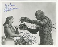 6t0156 CREATURE FROM THE BLACK LAGOON signed 8x10 REPRO photo 1954 by Julie Adams AND Ben Chapman!