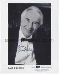 6t0158 DAVE BRUBECK signed 8x10 REPRO photo 1980s portrait of the legendary jazz pianist in tuxedo!