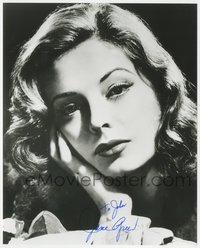 6t0173 JANE GREER signed 8x10 REPRO photo 1980s super close portrait of the beautiful actress!
