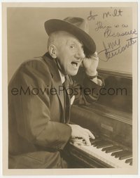 6t0176 JIMMY DURANTE signed 7x9 REPRO photo 1960s great close up of the comedian playing the piano!