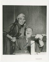6t0186 LENA HORNE signed 8x10 REPRO photo 1990s laughing with fellow singer Sophie Tucker!