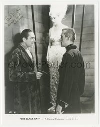 6t0190 LUCILLE LUND signed 8x10 REPRO photo 1980s w/Boris Karloff & Bela Lugosi in The Black Cat!