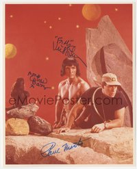 6t0207 ROBINSON CRUSOE ON MARS signed 8x10 REPRO photo 1980s by Paul Mantee AND Victor Lundin!