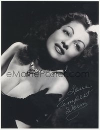 6t0058 TEMPEST STORM signed 10x13 REPRO photo 2000s sexy close portrait covering her bare chest!