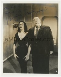 6t0212 VAMPIRA signed 8x10 REPRO photo 1980s with Tor Johnson in Ed Wood's Plan 9 From Outer Space!